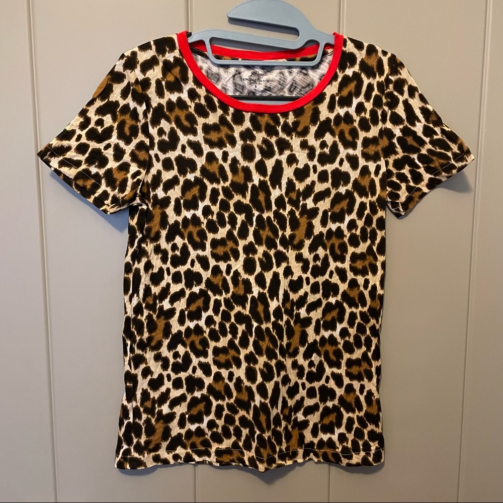 J.Crew Vintage Cotton Leopard Tee